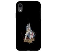 Custodia per iPhone XR Medievale Guerriero Santo Cavaliere Templare Deus Vult Vintage
