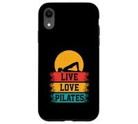 Custodia per iPhone XR Meditazione Pilates Ponte Posa Divertente Live Love Pilates Retro