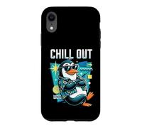 Custodia per iPhone XR Mellow Penguin Tropical Shirt Retro Geometric Art