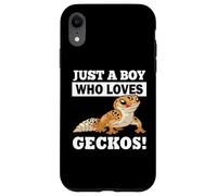 Custodia per iPhone XR Mens Reptile Boy Who Loves Leopard Geckos Lover