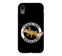 Custodia per iPhone XR Mens Womens Kids I Raise Tiny Dinosaurs Leopard Gecko Lover