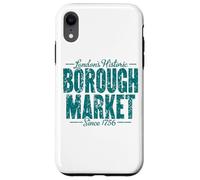 Custodia per iPhone XR Mercato storico di Londra dal 1756 Stampa verde invecchiata