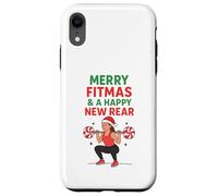 Custodia per iPhone XR Merry Fitmas Christmas & a Happy New Back Year Gym Girl