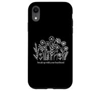 Custodia per iPhone XR Messaggio segreto divertente fiori rompere con il tuo ragazzo