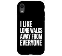 Custodia per iPhone XR Mi piacciono le lunghe passeggiate lontano da tutti Divertente introverso