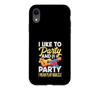 Custodia per iPhone XR Mi piace fare festa e per festa intendo suonare l'ukulele