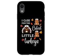 Custodia per iPhone XR Mi prendo cura dei tacchini più carini, Funny Nurse Turkey