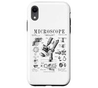 Custodia per iPhone XR Microscopio Biologist Scienza Vintage Brevetto Disegno Stampa