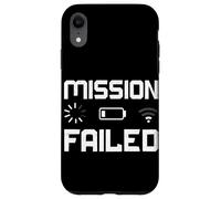 Custodia per iPhone XR Missione fallita batteria scarica Gamer Joke Console di gioco Umorismo
