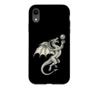 Custodia per iPhone XR Mitico Drago Holding Sun Orb Vintage Art