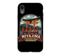 Custodia per iPhone XR Miyajima Hiroshima Giappone Torii Santuario Arte