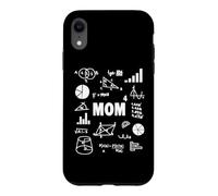 Custodia per iPhone XR Mom 4 Times Mom of 4 Math Mother To the 4th Power