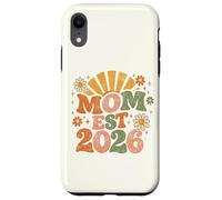 Custodia per iPhone XR Mom Est 2026 Groovy Retro Daisy Flower New Mom Mother's Day
