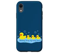 Custodia per iPhone XR Mommy You're My Lucky Duck Cute Rubber Ducky