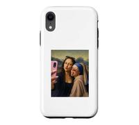 Custodia per iPhone XR Mona Lisa selfie with Girl pearl earring funny Art