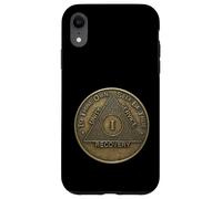 Custodia per iPhone XR Moneta alcolica per il recupero della sobrietà da 1 anno