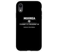Custodia per iPhone XR Moorea Polinesia Francese Coordinate Isola Design