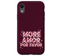 Custodia per iPhone XR More Amor Por Favor Romance Stars Motivo a scacchi