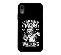 Custodia per iPhone XR Morto Stanco Mamma Camminare Zombie Caffè Mamma Halloween