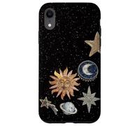 Custodia per iPhone XR Mosaico celeste di mezzanotte vintage Cosmic Sun Trendy Y2K