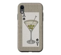 Custodia per iPhone XR Mosaico Retro Martini Card Cocktail Olive Estetica