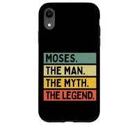 Custodia per iPhone XR Mosè L'uomo Il mito La leggenda Divertente Citazione Personalizzata
