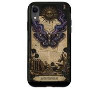 Custodia per iPhone XR Moth Sun Dark Gothic Crescent Moon Skull