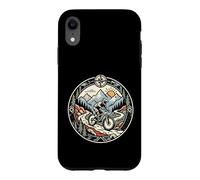Custodia per iPhone XR Mountain Bike Rider Montagne Bussola Natura