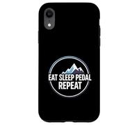 Custodia per iPhone XR Mountain Biking Cyclist Eat Sleep Pedal Repeat