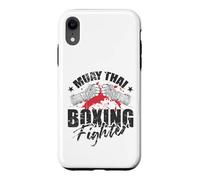 Custodia per iPhone XR Muay Thai Boxing Fighter Guerriero del Ring