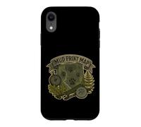 Custodia per iPhone XR MUD PRINT MAP Mappa di tracce animali sul campo