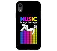 Custodia per iPhone XR Music Is My Therapy Equalizzatore DJ Arcobaleno Ingegnere del suono