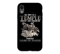 Custodia per iPhone XR My Body Is A Temple Ancient Crumbling Probably Cursed