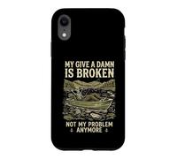 Custodia per iPhone XR My Give A Damn Is Broken Funny Retirement Fishing Dad