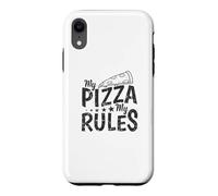 Custodia per iPhone XR My Pizza My Rules Italiano e Formaggio