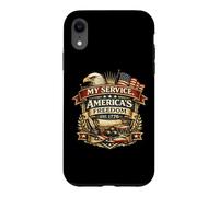 Custodia per iPhone XR My Service Americas Freedom Veteran Eagle Flag Patriots 1776