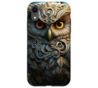 Custodia per iPhone XR Mystical Fantasy Owl - Magico bosco Steampunk Art