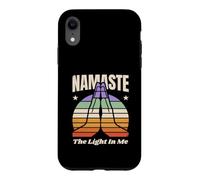 Custodia per iPhone XR Namaste La Luce In Me Meditazione Yoga Retrò