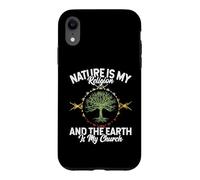 Custodia per iPhone XR Nature Is My Religion Earth Is My Church Native American Day