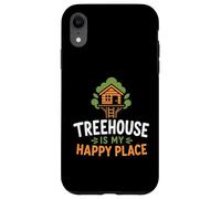 Custodia per iPhone XR Nature tree house trees quote funny happy place treehouse