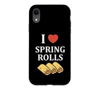 Custodia per iPhone XR Nem food funny simple quote I love spring rolls