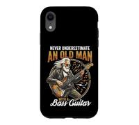 Custodia per iPhone XR Never Underestimate an Old Man with A Bass Guitar Player Dad