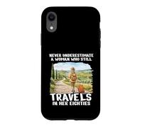 Custodia per iPhone XR Never Underestimate Woman 80s Anni Ottanta Travel Design