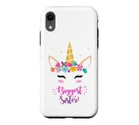 Custodia per iPhone XR New Baby Girls Biggest Sister Unicorn