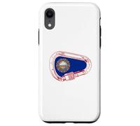 Custodia per iPhone XR New Hampshire Flag Rock Climbing Moschettone