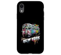 Custodia per iPhone XR New York Treno Graffiti Style NYC Metropolitana