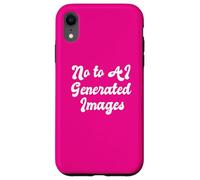 Custodia per iPhone XR No alle immagini generate dall'IA Proteggere i diritti dell'artista Computer Art