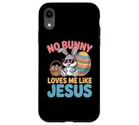 Custodia per iPhone XR No Bunny Loves Me Like Jesus Easter Christian Boys Kids Men