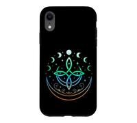 Custodia per iPhone XR Nodo Celtico Luna Simboli Elementi Terra Aria Acqua