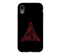 Custodia per iPhone XR Nodo Triangolo Con Fili Doppiati Rosso